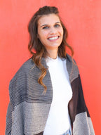 Black Patterned Block Scarf by Fair Anita
