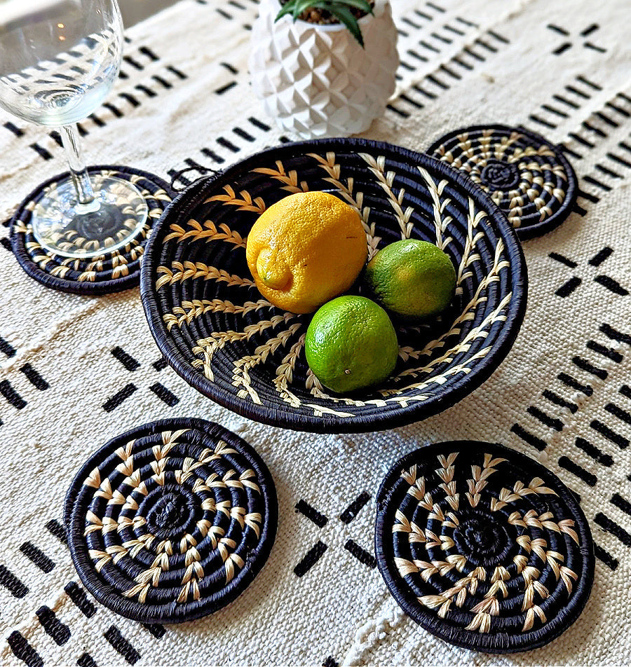 Handmade Woven Drink Coasters Set of 4 {Multiple Colors}