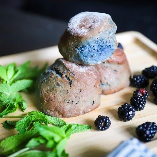 Blackberry & Fresh Mint Cream Scones Scones La Vie Bien Blackberry & Fresh Mint Cream Scones