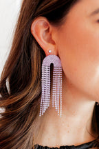 Blair Statement Earrings - Lavender