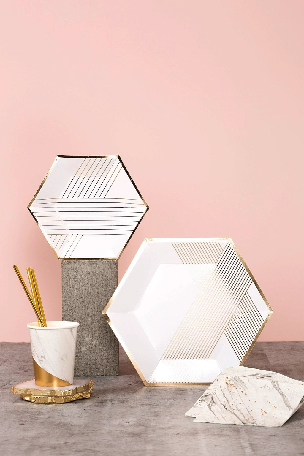 Blanc - White Marble Cocktail Paper Napkins by Harlow & Grey