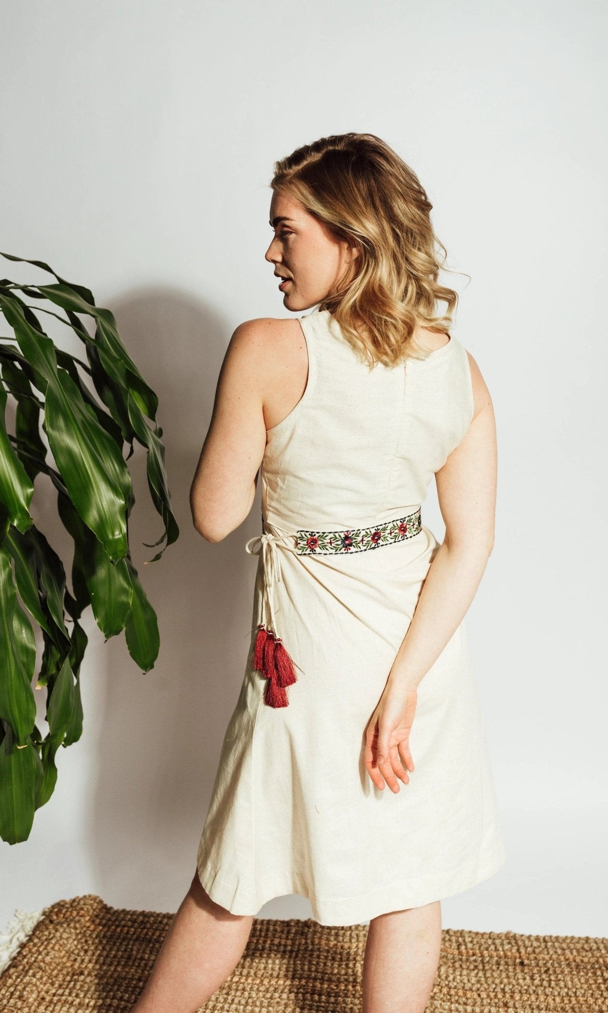 Blanca Cotton Midi Dress by Raas