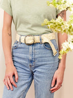 Blanca Flor Embroidered Wide Belt by Ash & Rose