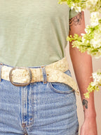 Blanca Flor Embroidered Wide Belt by Ash & Rose