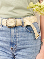 Blanca Flor Embroidered Wide Belt by Ash & Rose