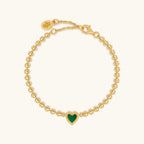 Blessed & Peaceful Malachite Heart Bracelet by Karma and Luck