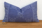 Blockprint Linen Jaipur Lumbar "Indigo" Pillow Cover Pillow La Vie Bien Blockprint Linen Jaipur Lumbar "Indigo" Pillow Cover