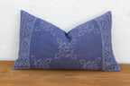 Blockprint Linen Jaipur Lumbar "Indigo" Pillow Cover Pillow La Vie Bien Blockprint Linen Jaipur Lumbar "Indigo" Pillow Cover