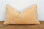 Blockprint Linen Jaipur Lumbar "Sunburst Yellow" Pillow Cover Pillow La Vie Bien Blockprint Linen Jaipur Lumbar "Sunburst Yellow" Pillow Cover