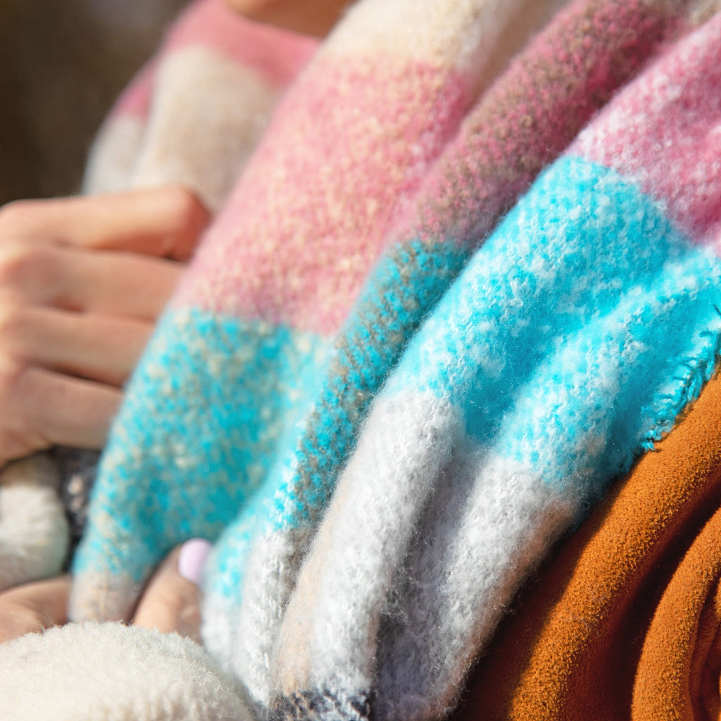 Blocks of Color Chunky Scarf Scarves & Bandanas La Vie Bien Blocks of Color Chunky Scarf
