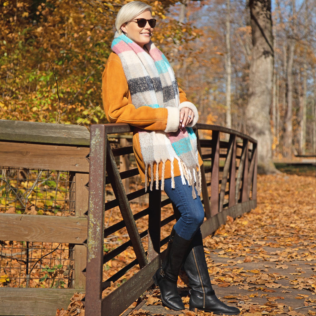 Blocks of Color Chunky Scarf Scarves & Bandanas La Vie Bien Blocks of Color Chunky Scarf