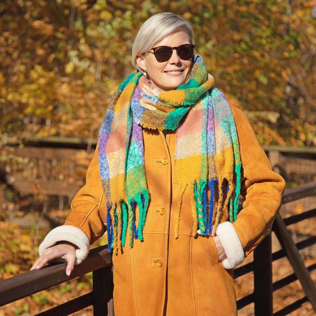Blocks of Color Chunky Scarf Scarves & Bandanas La Vie Bien Blocks of Color Chunky Scarf