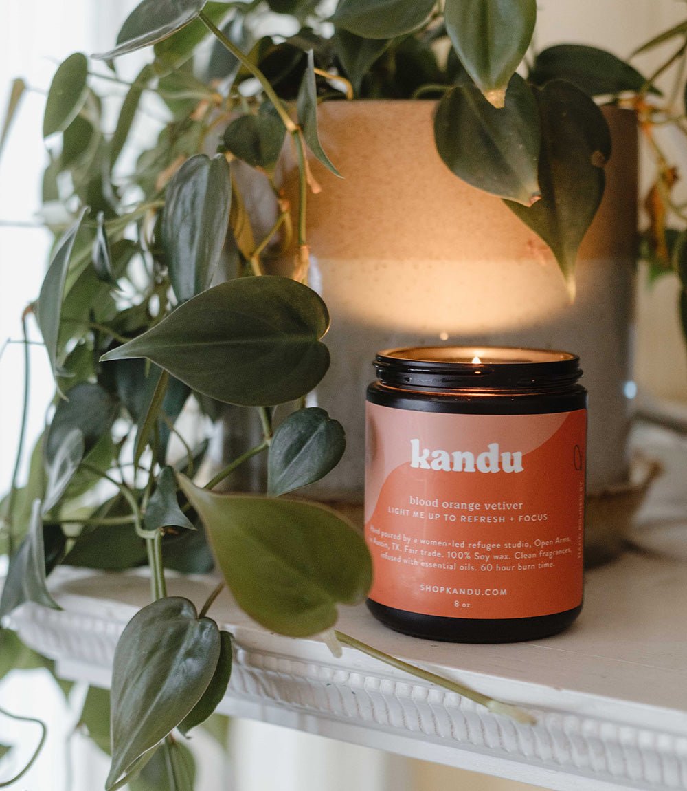 blood orange vetiver 8oz candle HME stock line La Vie Bien blood orange vetiver 8oz candle