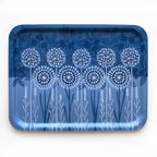 Bloom in Blue Tray | wood and melamine | 17" x 13" | Sweetgum tray La Vie Bien Bloom in Blue Tray | wood and melamine | 17" x 13" | Sweetgum