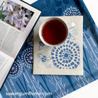 Bloom in Blue Tray | wood and melamine | 17" x 13" | Sweetgum tray La Vie Bien Bloom in Blue Tray | wood and melamine | 17" x 13" | Sweetgum