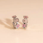 Bloom Trio 3D Huggie Hoop Earrings by Oh Clementine