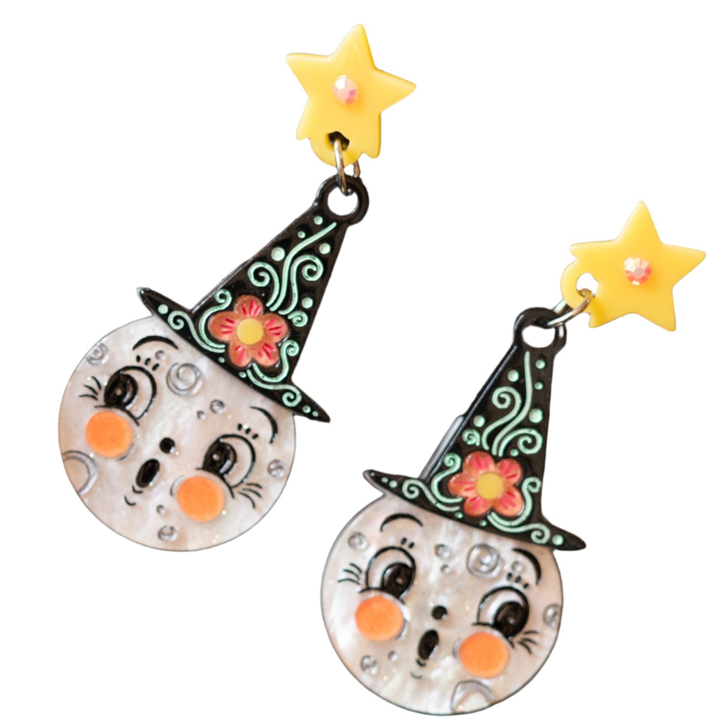 Bloomin' Luna Witch Statement Earrings by Johanna Parker x Lipstick & Chrome Earrings La Vie Bien Bloomin' Luna Witch Statement Earrings by Johanna Parker x Lipstick & Chrome