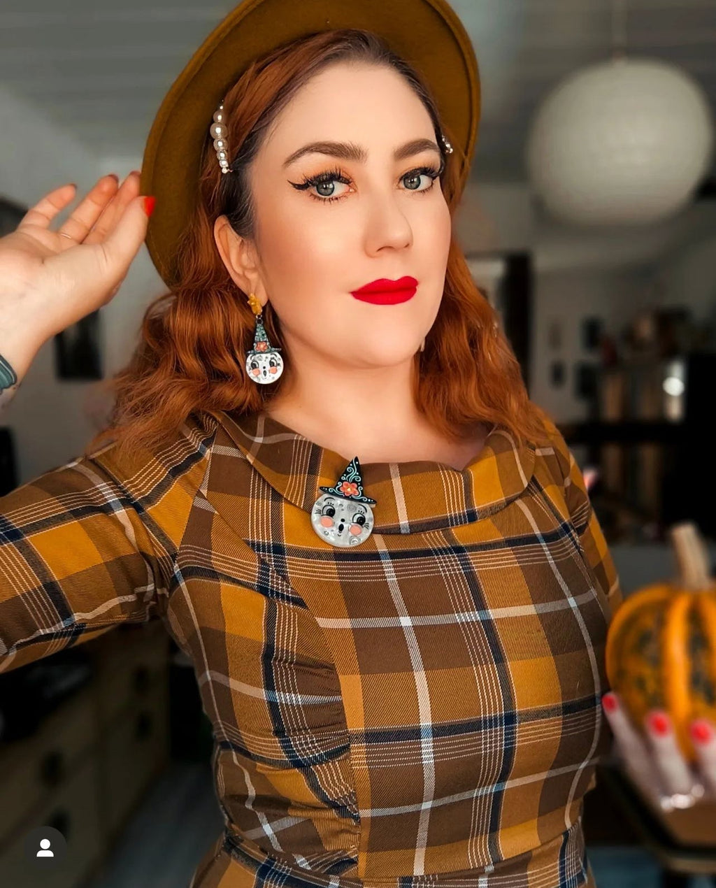 Bloomin' Luna Witch Statement Earrings by Johanna Parker x Lipstick & Chrome Earrings La Vie Bien Bloomin' Luna Witch Statement Earrings by Johanna Parker x Lipstick & Chrome