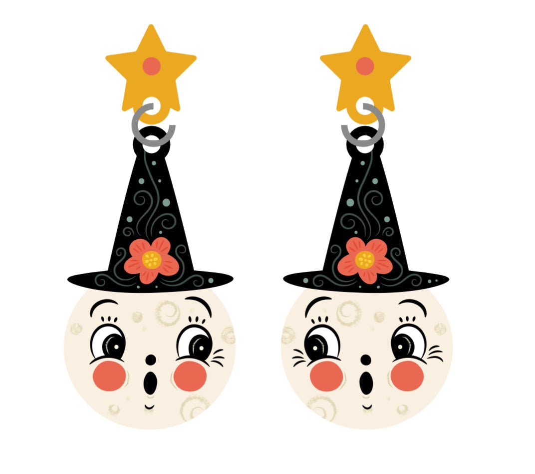 Bloomin' Luna Witch Statement Earrings by Johanna Parker x Lipstick & Chrome Earrings La Vie Bien Bloomin' Luna Witch Statement Earrings by Johanna Parker x Lipstick & Chrome