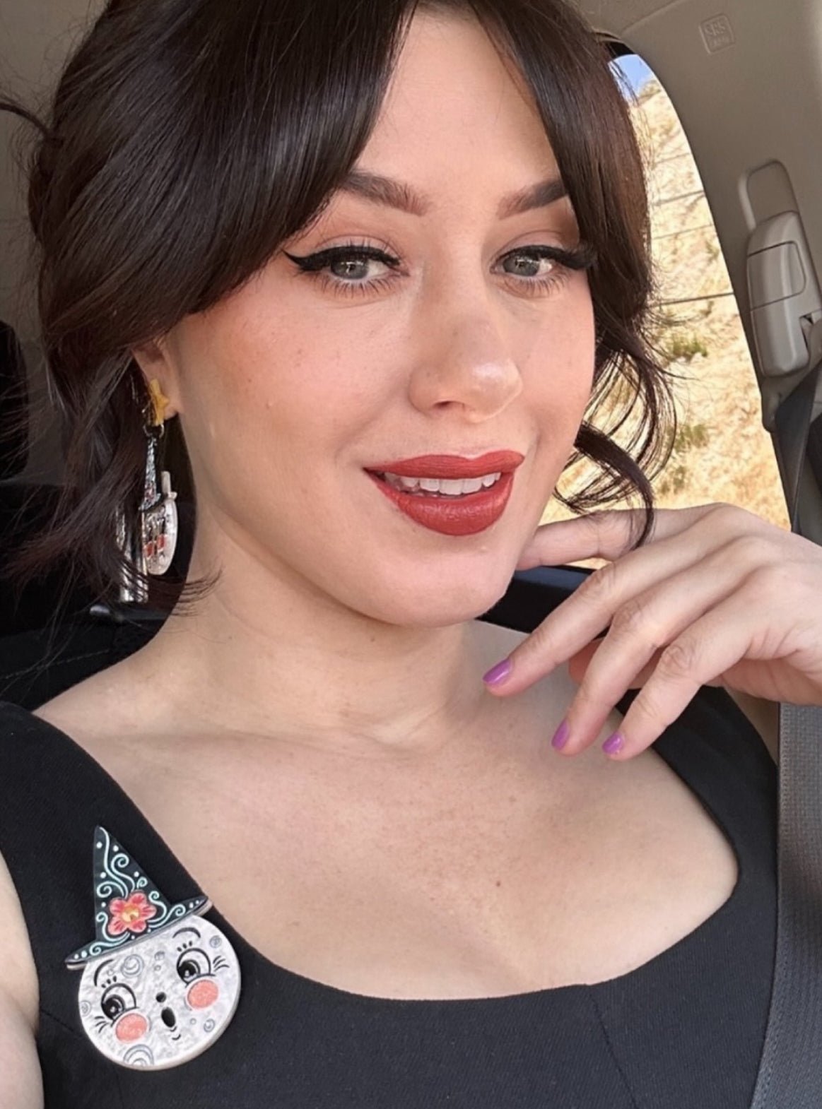 Bloomin' Luna Witch Statement Earrings by Johanna Parker x Lipstick & Chrome Earrings La Vie Bien Bloomin' Luna Witch Statement Earrings by Johanna Parker x Lipstick & Chrome