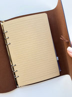 Blue A5 Vintage Faux Leather Binder Notebook Binder Notebook La Vie Bien Blue A5 Vintage Faux Leather Binder Notebook