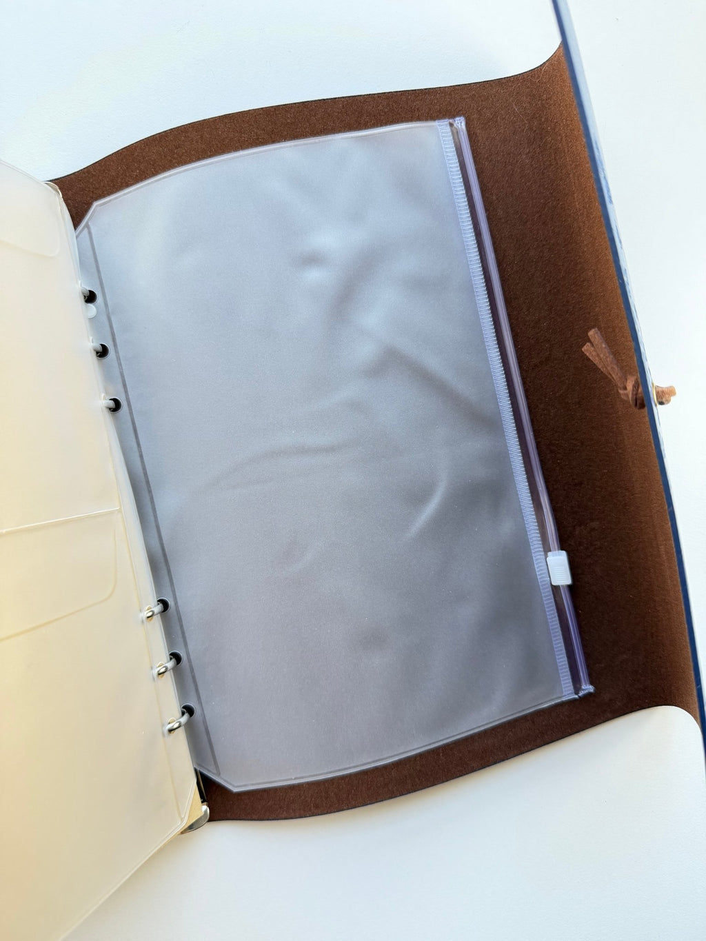 Blue A5 Vintage Faux Leather Binder Notebook Binder Notebook La Vie Bien Blue A5 Vintage Faux Leather Binder Notebook