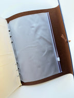Blue A5 Vintage Faux Leather Binder Notebook Binder Notebook La Vie Bien Blue A5 Vintage Faux Leather Binder Notebook