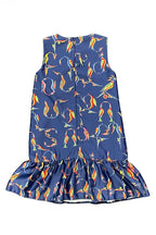Blue Alphabet Trchnagir Dress Blue Armenian Alphabet Kids dress La Vie Bien Blue Alphabet Trchnagir Dress