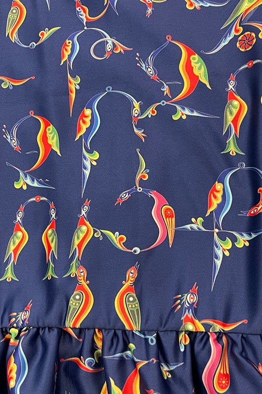 Blue Alphabet Trchnagir Dress Blue Armenian Alphabet Kids dress La Vie Bien Blue Alphabet Trchnagir Dress