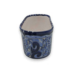 Blue and White Oval Talavera Planter | Mexican Ceramic Pot Talavera Flower Pot La Vie Bien Blue and White Oval Talavera Planter | Mexican Ceramic Pot