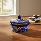 Blue & White Talavera Tortilla Warmer | Handmade Mexican Kitchenware