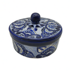 Blue & White Talavera Tortilla Warmer | Handmade Mexican Kitchenware