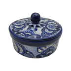 Blue & White Talavera Tortilla Warmer | Handmade Mexican Kitchenware