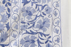 Blue Blossom Uzbek Suzani Throw Vintage and Folk La Vie Bien Blue Blossom Uzbek Suzani Throw