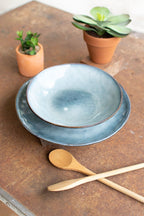 Blue Ceramic Dinner Plate & Bowl Dishes La Vie Bien Blue Ceramic Dinner Plate & Bowl