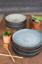 Blue Ceramic Dinner Plate & Bowl Dishes La Vie Bien Blue Ceramic Dinner Plate & Bowl