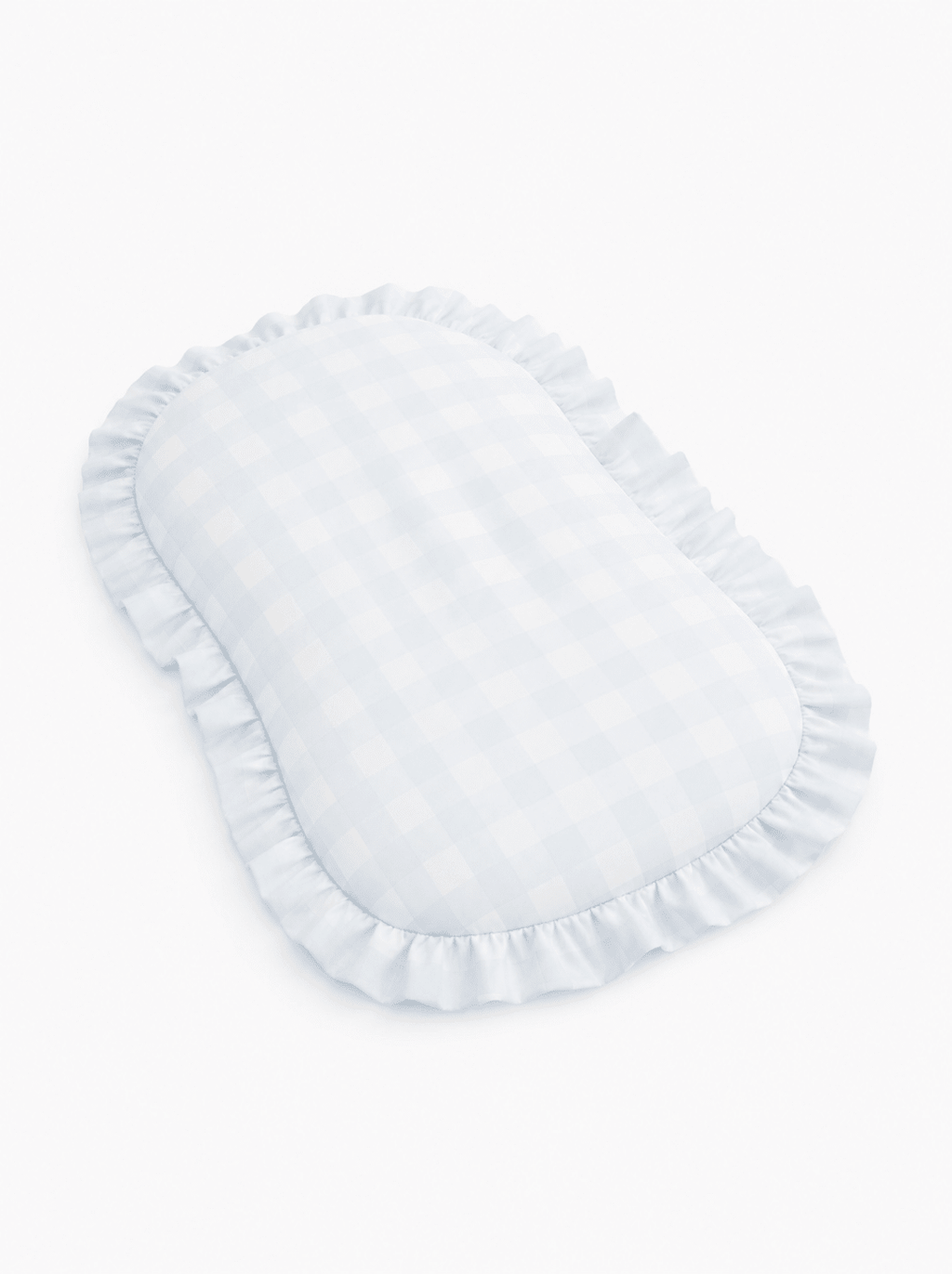 Blue Checkered Ruffle Baby Lounger Cover La Vie Bien Blue Checkered Ruffle Baby Lounger Cover
