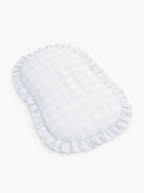 Blue Checkered Ruffle Baby Lounger Cover La Vie Bien Blue Checkered Ruffle Baby Lounger Cover