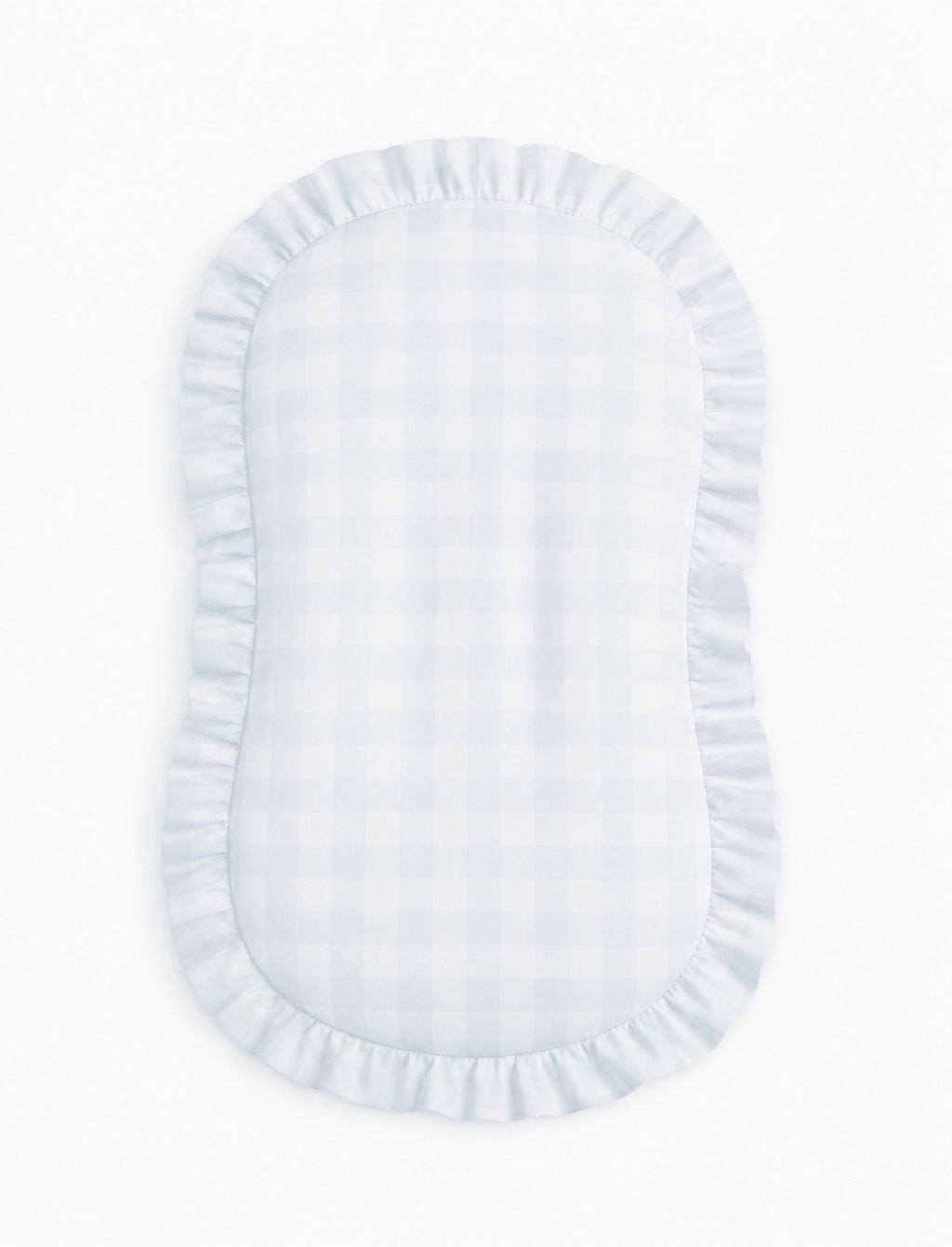 Blue Checkered Ruffle Baby Lounger Cover La Vie Bien Blue Checkered Ruffle Baby Lounger Cover