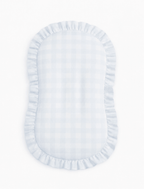 Blue Checkered Ruffle Baby Lounger Cover La Vie Bien Blue Checkered Ruffle Baby Lounger Cover