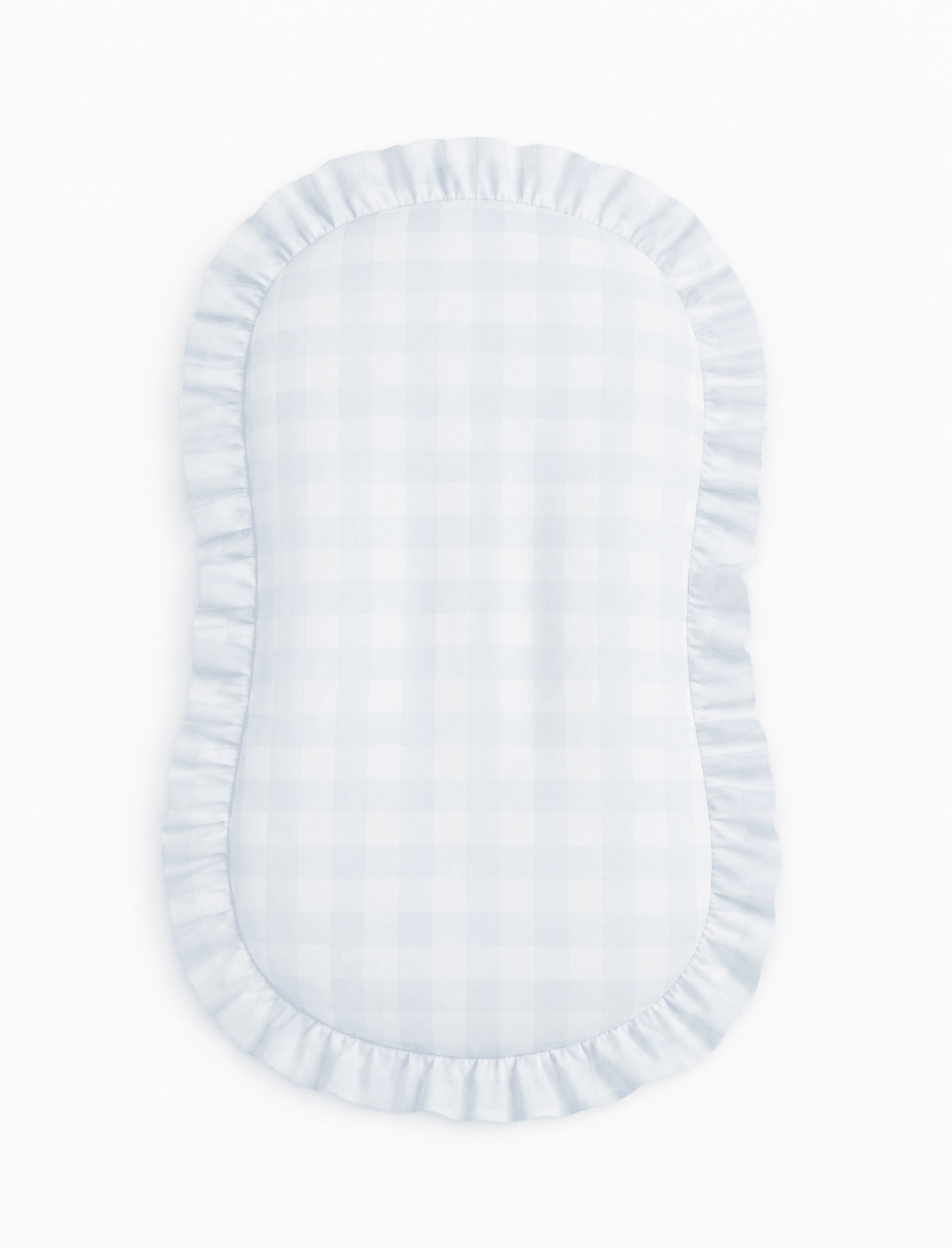 Blue Checkered Ruffle Baby Lounger Cover La Vie Bien Blue Checkered Ruffle Baby Lounger Cover