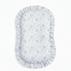 Blue Chinoiserie Ruffle Baby Lounger Cover La Vie Bien Blue Chinoiserie Ruffle Baby Lounger Cover