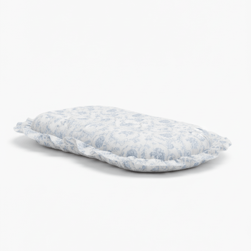 Blue Chinoiserie Ruffle Baby Lounger Cover La Vie Bien Blue Chinoiserie Ruffle Baby Lounger Cover