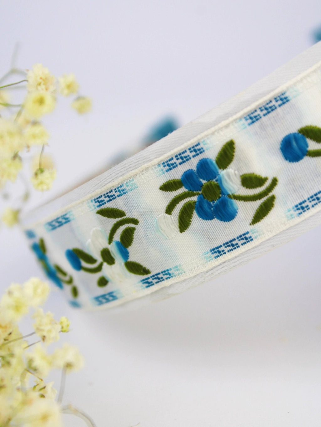 Blue Clematis Floral Headband by Ash & Rose