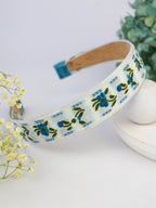 Blue Clematis Floral Headband by Ash & Rose