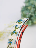 Blue Clematis Floral Ribbon Hair Clip by Ash & Rose