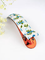 Blue Clematis Floral Ribbon Hair Clip by Ash & Rose