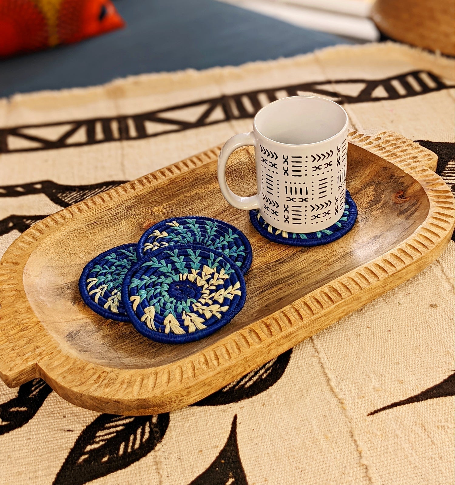 Handmade Woven Drink Coasters Set of 4 {Multiple Colors}