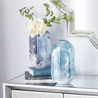 Blue Glass Handmade Blown Decorative Vase Vases La Vie Bien Blue Glass Handmade Blown Decorative Vase