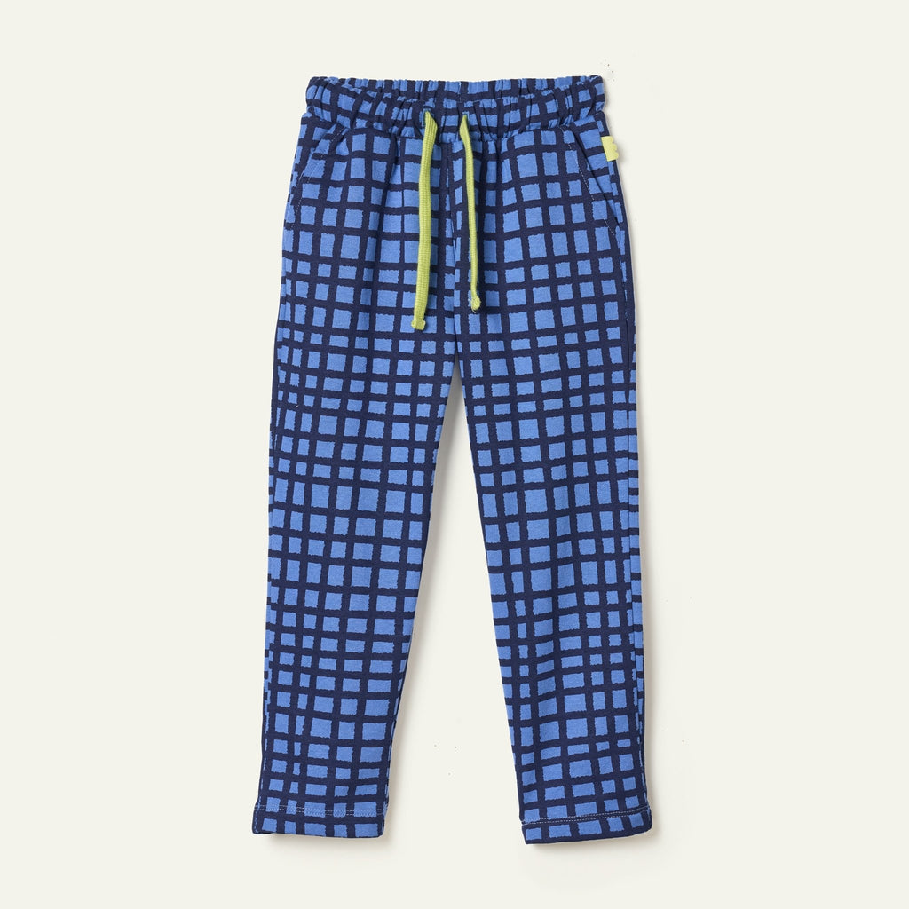Blue Grid Jogger Joggers La Vie Bien Blue Grid Jogger